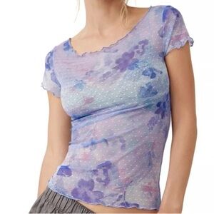 NWT Free People Sheer Mesh Top 💜💖